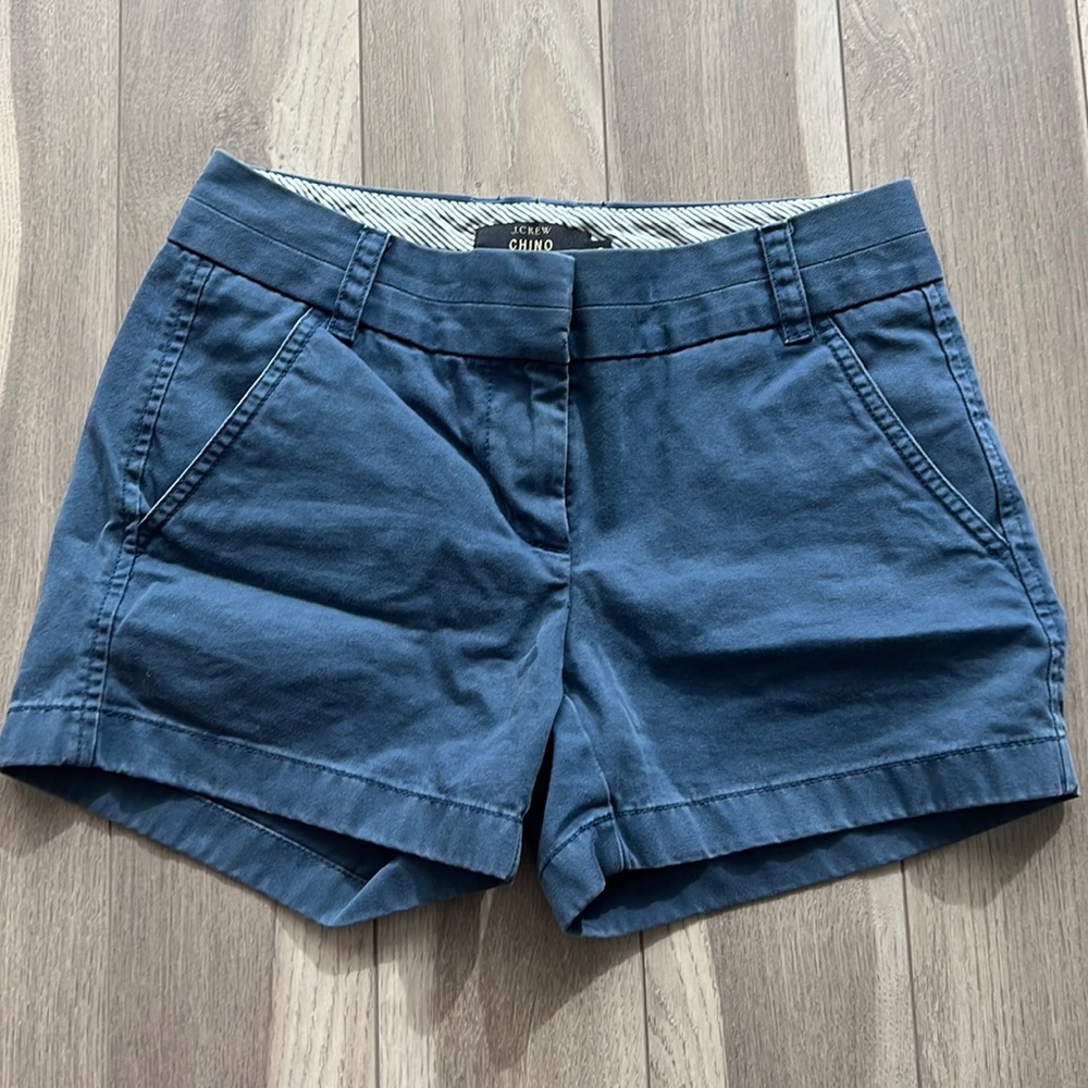 J Crew Chino Shorts, Navy Blue Sz.00